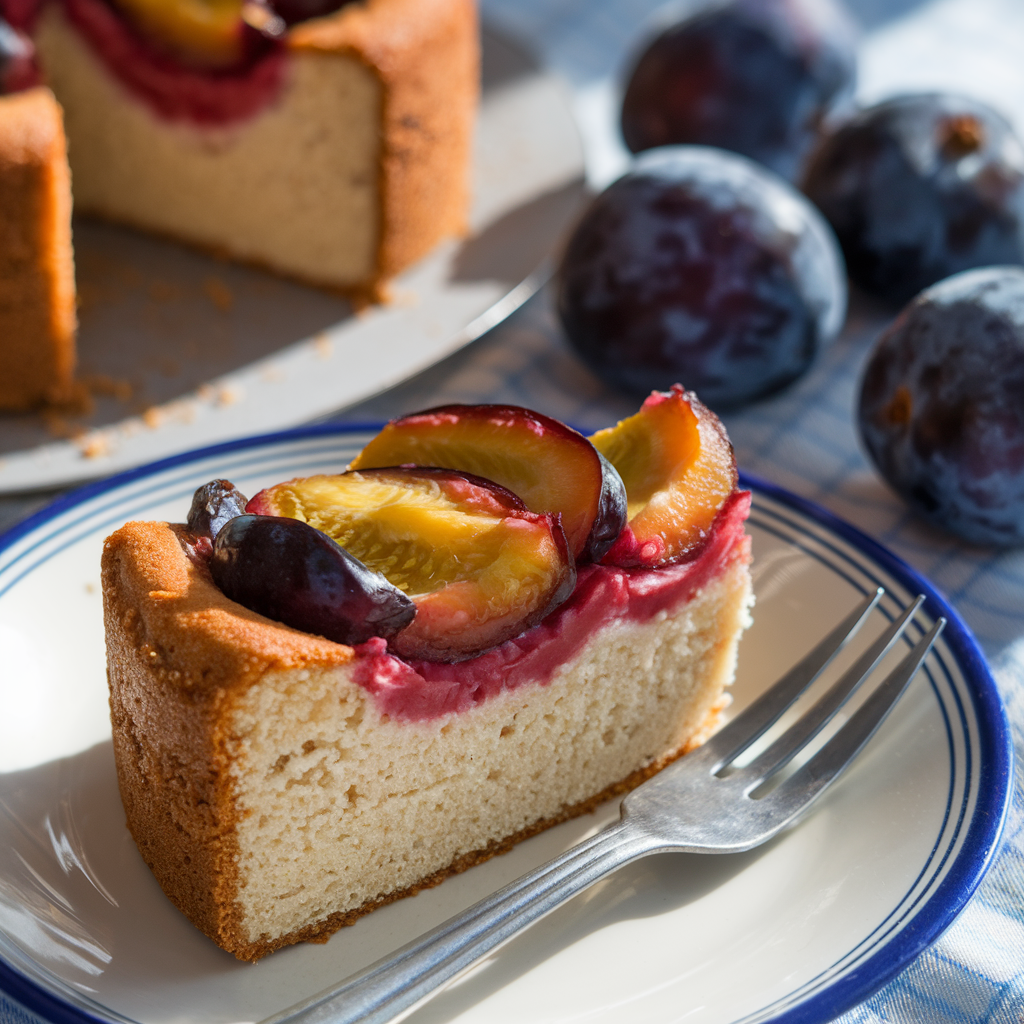 Einfacher veganer Pflaumenkuchen
